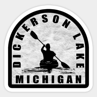 Dickerson Lake Kayaking Michigan Sticker